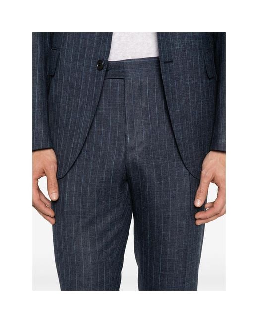 Canali Blue Suit Pinstripe for men