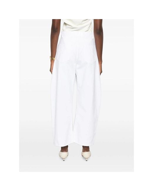 Alaïa White Wide-Leg Jeans