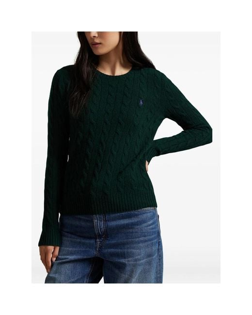 Ralph Lauren Green Cable-Knit Jumper