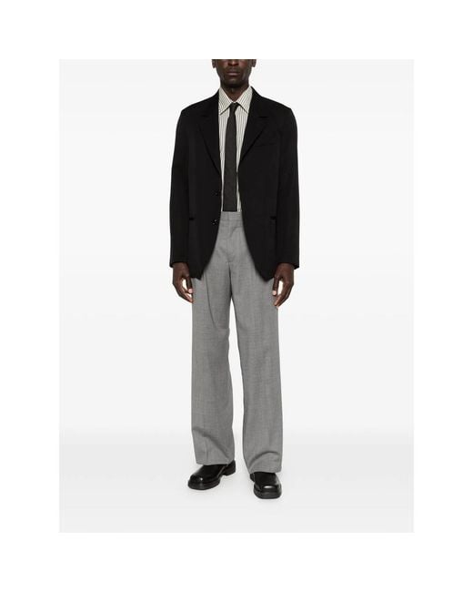 sunflower Gray Pleated Trousers for men
