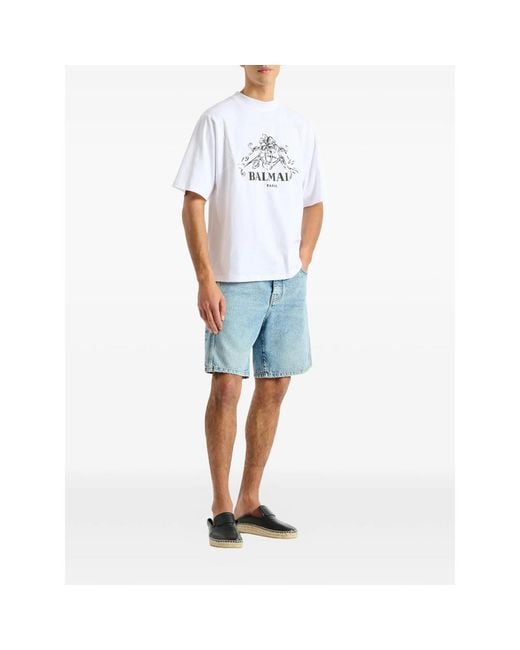 Balmain White T-Shirts & Vests for men