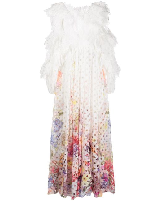 Zimmermann Prima Lasercut Aline Dress in White Lyst Canada