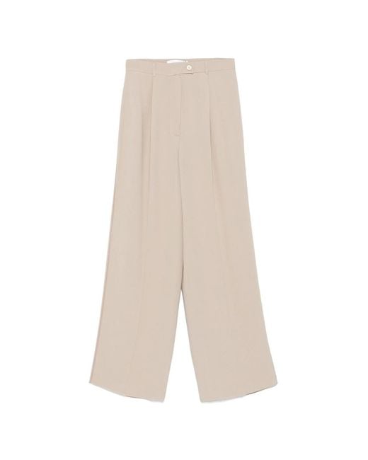 DE SANTIS Natural Crepe Trousers