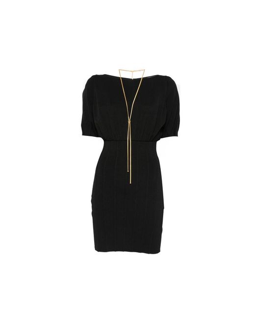 Elisabetta Franchi Women's Black Open-Back Mini Dress