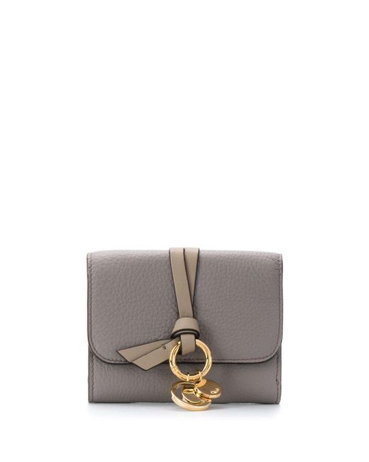 Chloé Gray Alphabet Tri-fold Leather Wallet - Women's - Leather