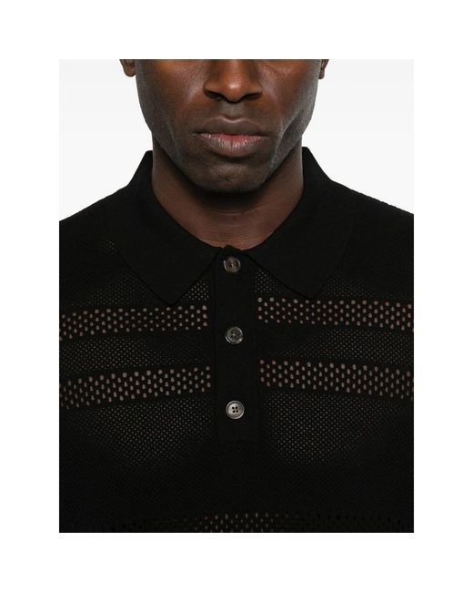 Dries Van Noten Black Polo Shirts for men