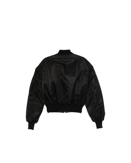 Entire studios Black Zip-Fastening Bomber Jacket for men