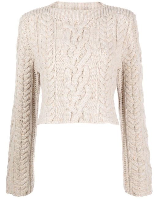 Low Classic Natural Chunky-Knit Wool Blend Jumper