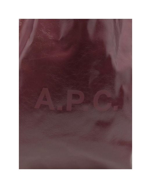 A.P.C. Purple A. P.C. Logo-Print Tote Bag
