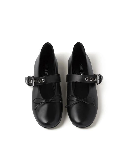 Miu Miu Black Ballet Flats