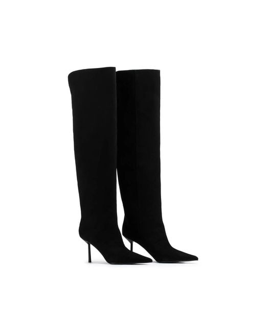 Le Silla Black Bella Pointed-Toe Boots