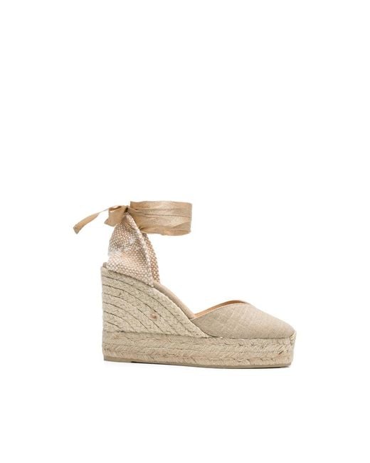 Castaner Natural Chiara Ribbon Wraparound Espadrilles