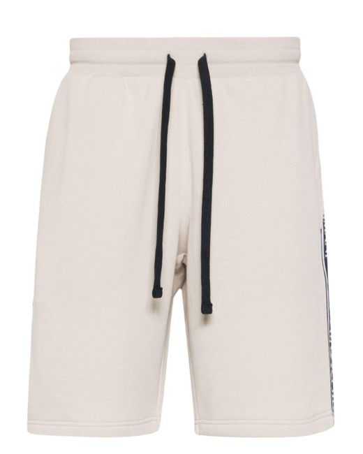 Emporio Armani Natural Logo-Tape Jersey Shorts for men