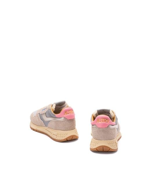 Autry Pink Reelwind Low Reflective Sneakers