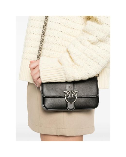 Pinko Black Baby Love Bag One Slouchy Shoulder Bag