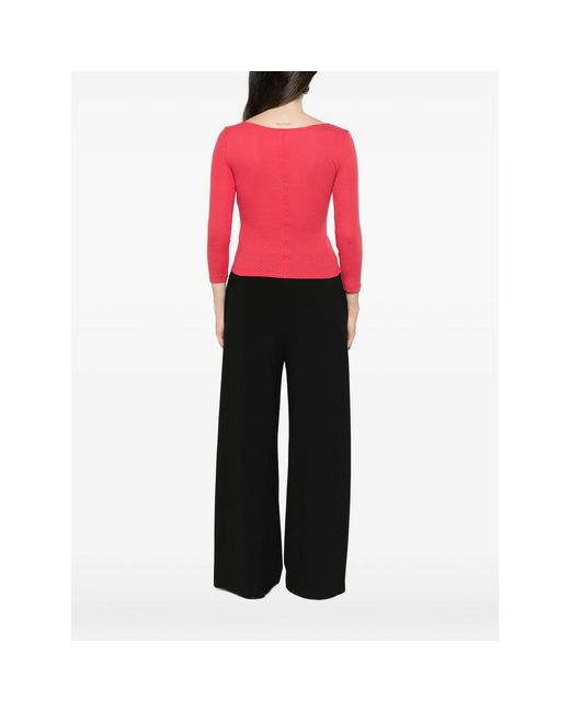 Re/done Red X Hanes Pointelle-Knit Snap-Button Top