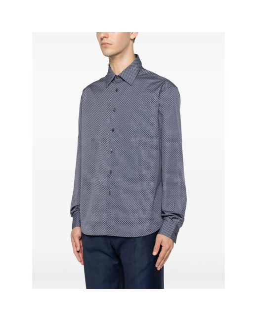 Ferragamo Blue Shirt Cotton for men