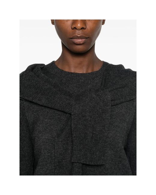 ELEH Black Layered-Detail Sweater