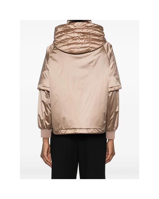 Moorer Natural Hooded Padded Jacket