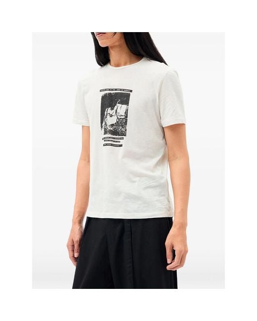 Ann Demeulemeester White Baptist Graphic-Print T-Shirt for men