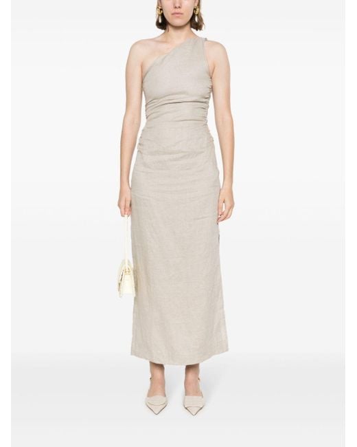 Faithfull The Brand White Sleeveless Linen Maxi Dress