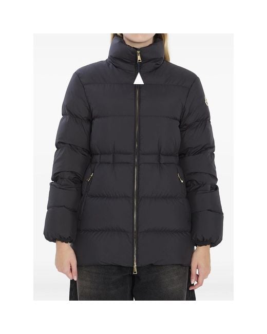 Moncler Black Brosset Logo-Patch Puffer Jacket