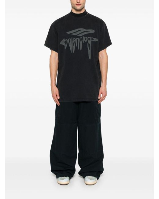 Balenciaga Black Ripstop Cargo Pants for men