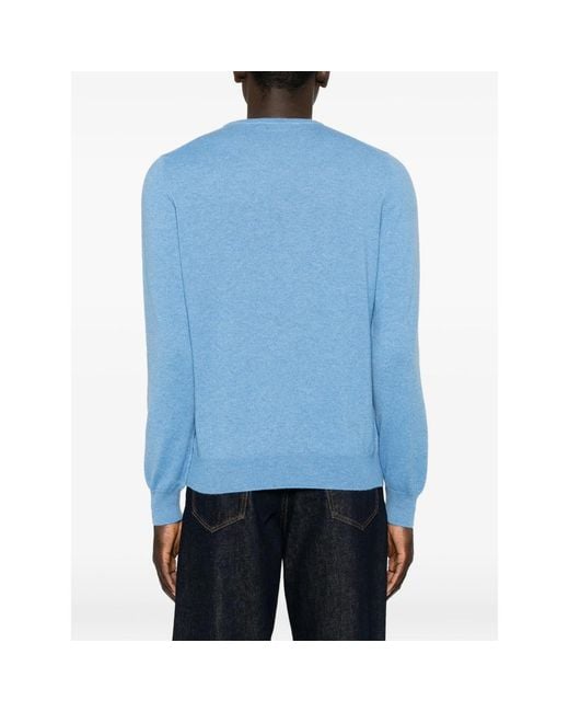 Fileria Blue Crew-Neck Long-Sleeve Sweater for men