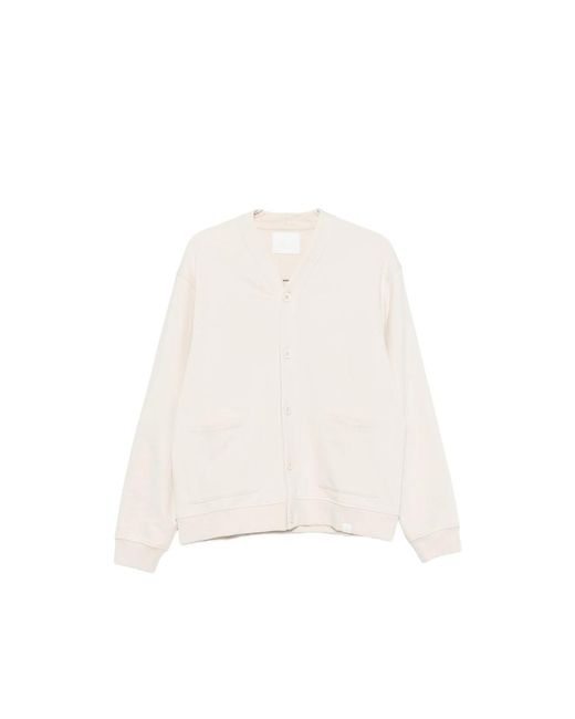Woc White Seattle Button-Up Patch-Pocket Cardigan for men