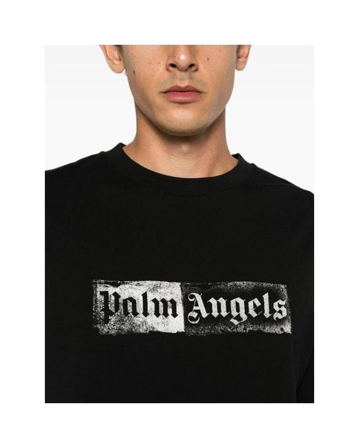Palm Angels Black T-Shirts & Vests for men