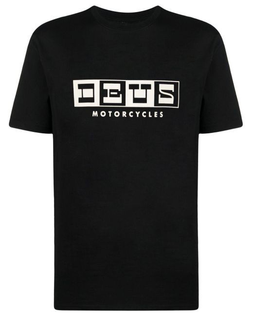 Deus Ex Machina Black Overturn Recycled-Cotton T-Shirt for men