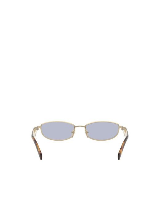 Prada White Logo-Plaque Sunglasses for men