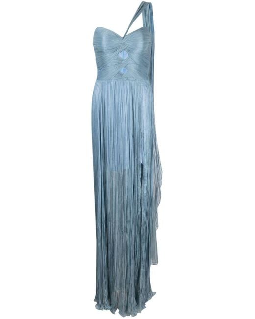 IRIS SERBAN Blue Vera Strapless Gown