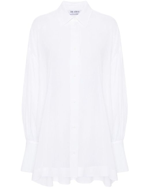 The Attico White Long-Sleeve Cotton Shirt