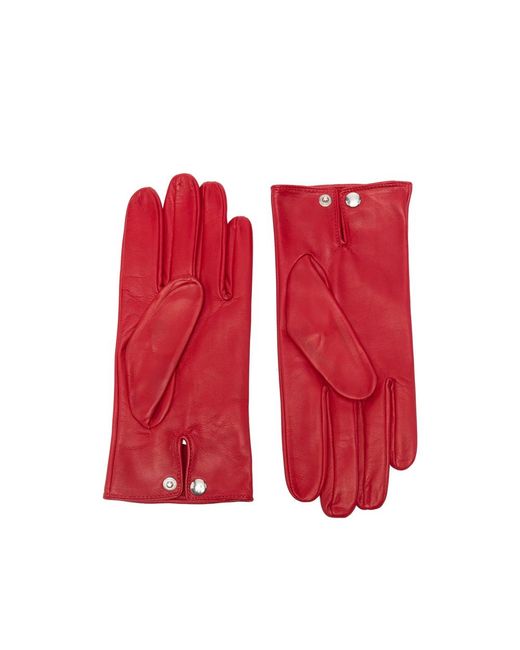 Ernest W. Baker Red Leather Gloves for men
