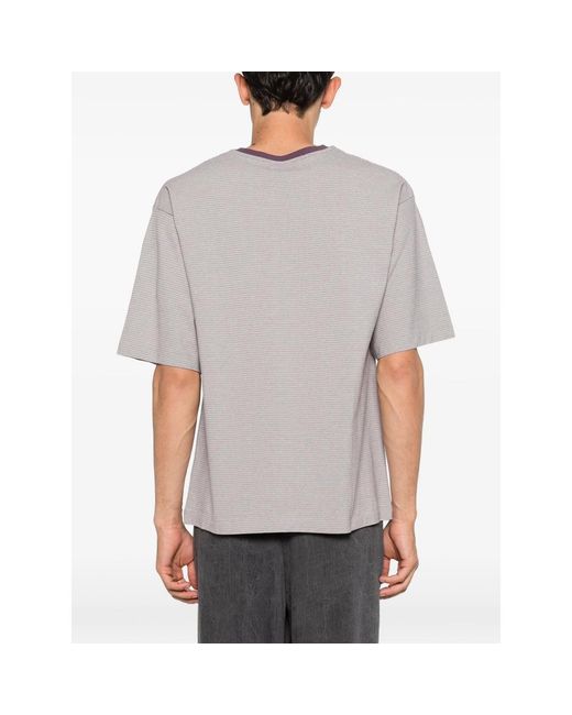 Kaptain Sunshine Purple Striped Crew-Neck T-Shirt for men