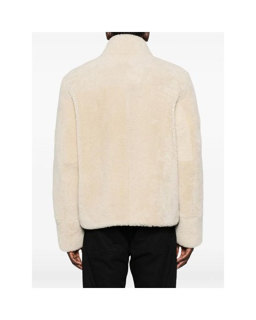 Eraldo Natural High-Neck Shearling Jacket for men