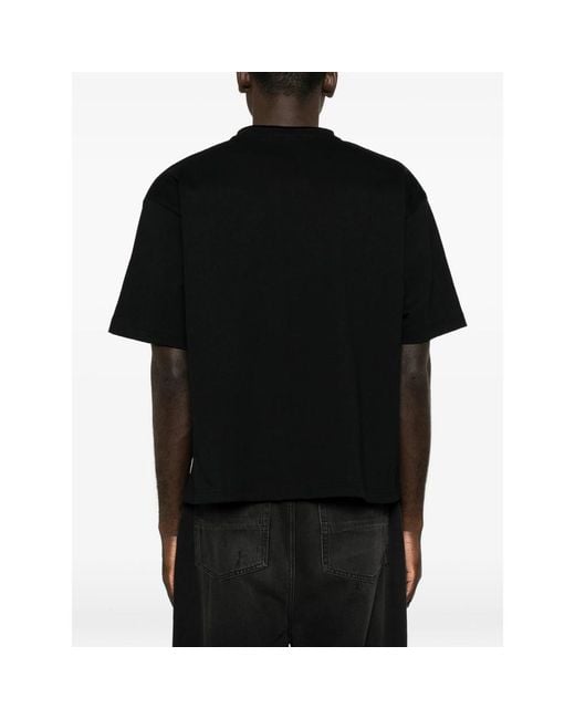 Gcds Black Graphic-Print T-Shirt for men