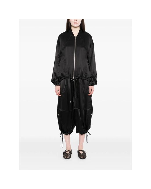 Co. Black Silk Bomber Jacket