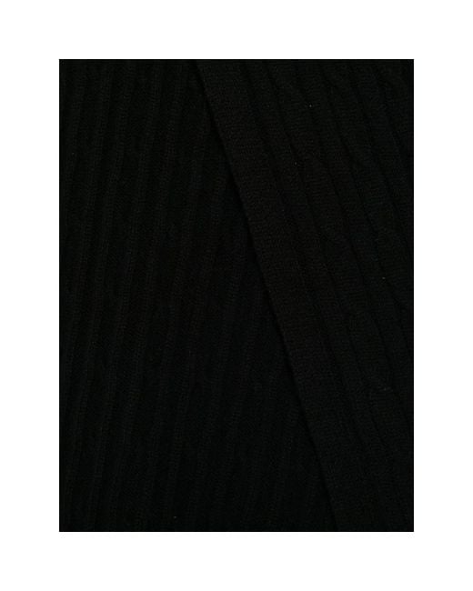 Lady Anne Black Cable-Knit Scarf