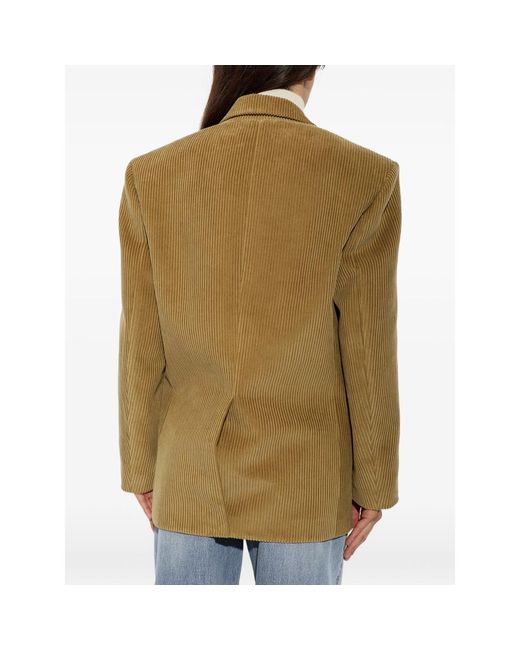 Rohe Green Corduroy Single-Vent Blazer