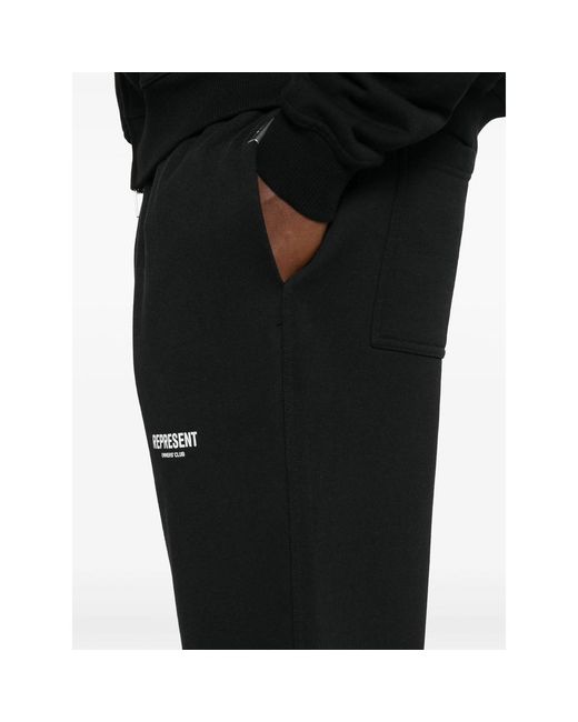 Represent Black Owners Club Logo-Print Track Pants for men
