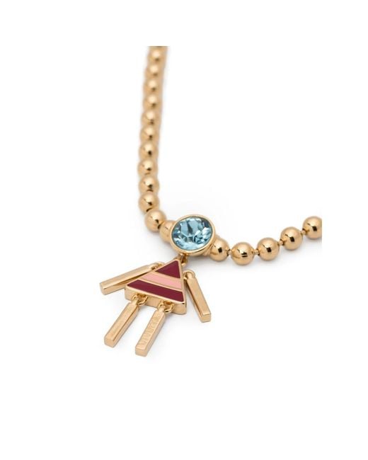 Vivetta Metallic Beaded-Charm Necklace