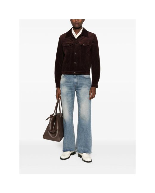 TONYWACK Black Buttoned Corduroy Jacket for men