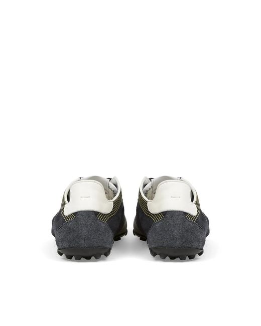 Maison Margiela Black Sprinters Contrast-Stitch Sneakers for men