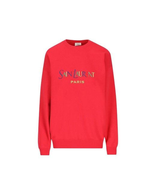 Saint Laurent Red Paris Sweatshirt