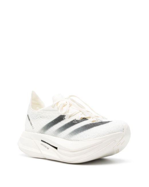 Y-3 White Prime X 2 Strung Sneakers