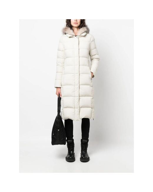 Moorer White Zagarakn Padded Coat
