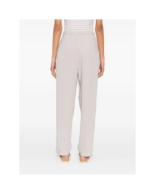 Herno White Wide Trousers