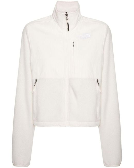 The North Face White Fleece Zipped Jacket